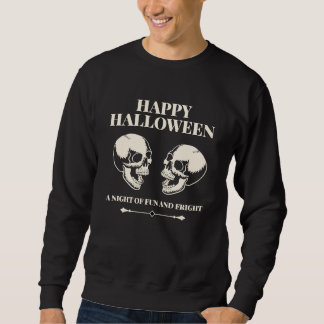 Gruselige Lachende Schädel Frohes Halloween Sweatshirt