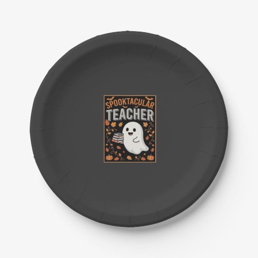 Gruselige Lehrer Halloween-Geist Design_1 Pappteller (Vorderseite)