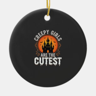 Gruselige Mädchen sind das süßeste gotische Hallow Keramik Ornament