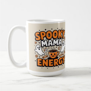 Gruselige Mama-Energie süße Halloween-Geister Kaffeetasse
