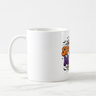 Gruselige Mama Retro Halloween-Typografie-Kunst Kaffeetasse