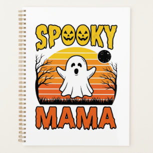 Gruselige Mama Vintage Geist Halloween-Shirt-Desig Planer