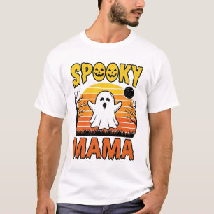Gruselige Mama Vintage Geist Halloween-Shirt-Desig T-Shirt