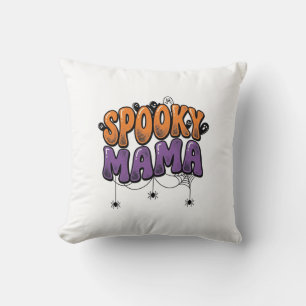 Gruselige Mama Vintage Halloween Mama Shirt Design Kissen