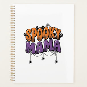 Gruselige Mama Vintage Halloween-Mutter-Shirt-Desi Planer