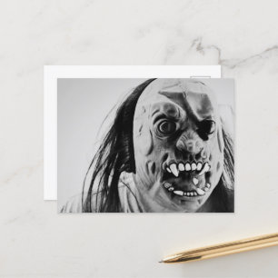 Gruselige Maske Feiertagspostkarte