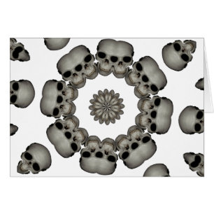 Gruselige menschliche Schädel-Mandala
