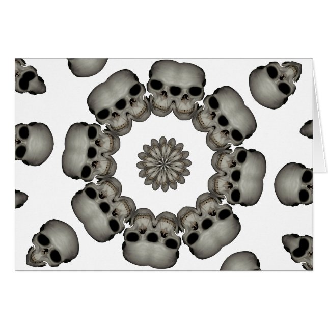 Gruselige menschliche Schädel-Mandala (Vorderseite (Horizontal))