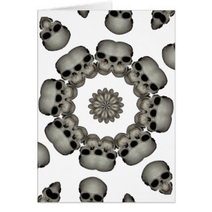 Gruselige menschliche Schädel-Mandala