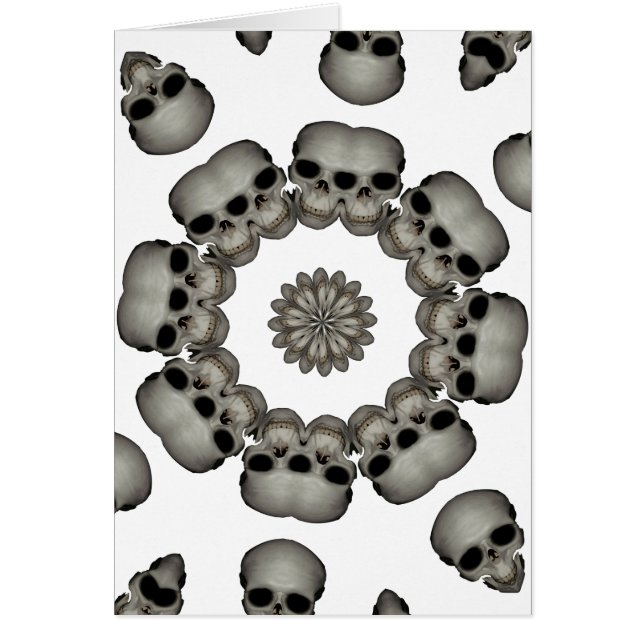 Gruselige menschliche Schädel-Mandala (Vorne)