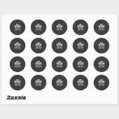 Gruselige Mutter Halloween Design_1 Runder Aufkleber (Blatt)