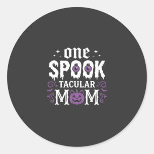 Gruselige Mutter Halloween Design_1 Runder Aufkleber