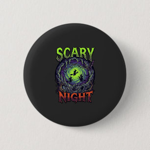 Gruselige Nacht Hexen Fledermaus Höhle Neon Vortex Button