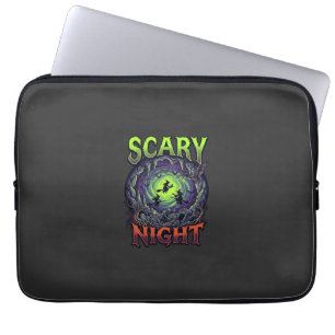 Gruselige Nacht Hexen Fledermaus Höhle Neon Vortex Laptopschutzhülle