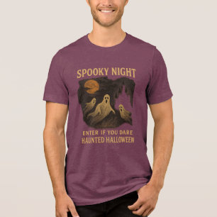 Gruselige Nacht - Tritt ein, wenn du wagst Tri-Blend Shirt