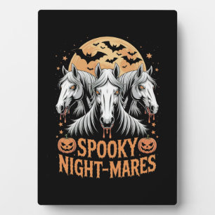 Gruselige Nachtstuten Halloween Pferd Fotoplatte