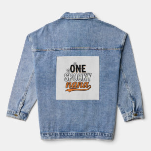 Gruselige Nana Halloween-Geist Vintage-Shirt-Desig Jeansjacke