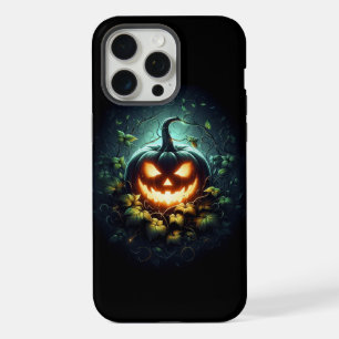 Gruselige Natur leuchtender Halloween-Kürbis iPhone 15 Pro Max Hülle