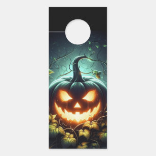 Gruselige Natur leuchtender Halloween-Kürbis Türanhänger