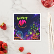 Gruselige Neon-Halloween-Party