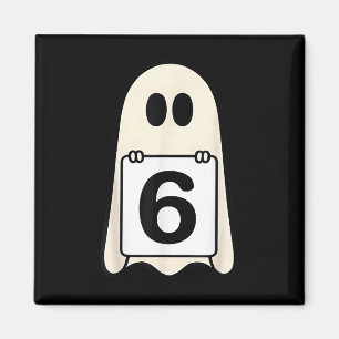 Gruselige Nummer 6 passende Halloween-Kostüm-Grupp Magnet