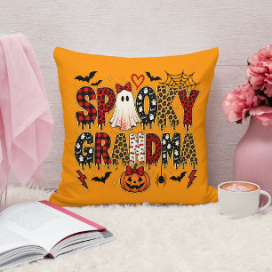Gruselige Oma Halloween Leoparden-Druck-Mix Kissen