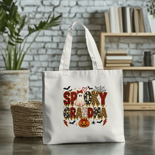 Gruselige Oma Halloween Leoparden-Druck-Mix Tragetasche