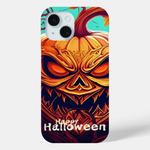Gruselige orange Halloween-Kürbis mit Gesicht Case-Mate iPhone Hülle