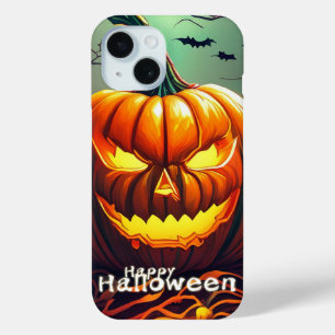 Gruselige orange Halloween-Kürbis mit Gesicht Case-Mate iPhone Hülle