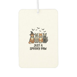 Gruselige Pfote Halloween Katzen Vintage-Shirt-Des Autolufterfrischer