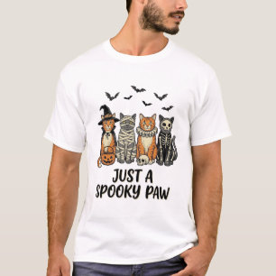 Gruselige Pfote Halloween Katzen Vintage-Shirt-Des T-Shirt