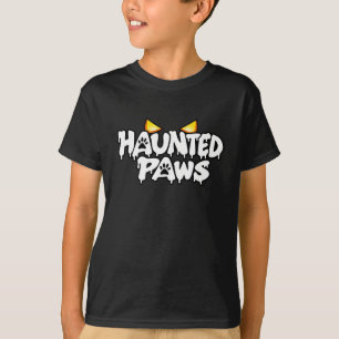 Gruselige Pfoten Gruselige Augen Halloween Kinder  T-Shirt