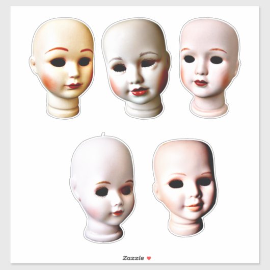 gruselige Puppe kopiert altes Spielzeug Aufkleber (Blatt)