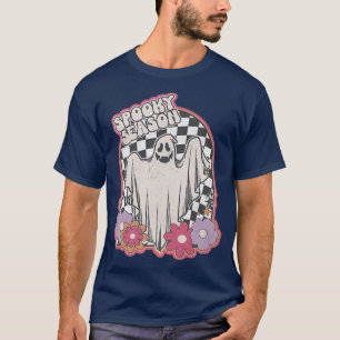 Gruselige Retro-Halloween-Blumen-Geister Süße Gr T-Shirt