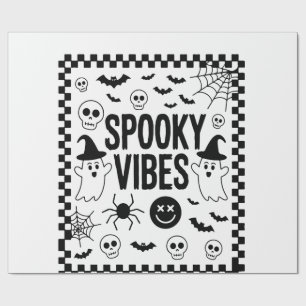 Gruselige Retro-Halloween-Stimmung Geschenkpapier