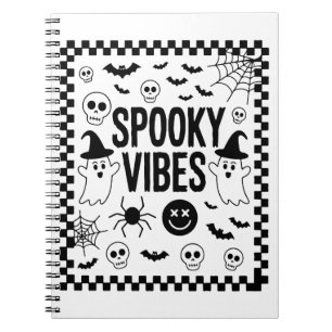 Gruselige Retro-Halloween-Stimmung Notizblock