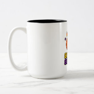 Gruselige Saison-Kürbis-Aufkleber Zweifarbige Tasse