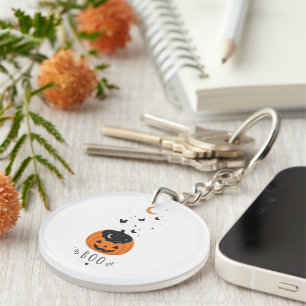 Gruselige Saison Kürbis Halloween Design Schlüsselanhänger