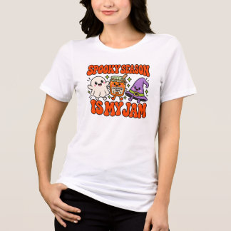Gruselige Saison Kürbis-Marmelade Halloween T-Shir Tri-Blend Shirt