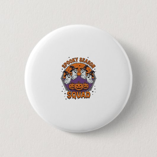 Gruselige Saison-Mannschaft Süßer Geist Halloween- Button (Vorderseite)