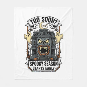Gruselige Saison Shirt Vintage Gravur Halloween De Fleecedecke