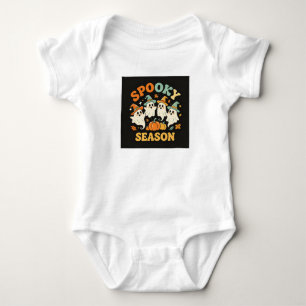 Gruselige Saison Süße Geister Retro-Halloween-T-Sh Baby Strampler
