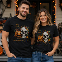 Gruselige Saison Totenkopf Kürbis Halloween T-Shirt