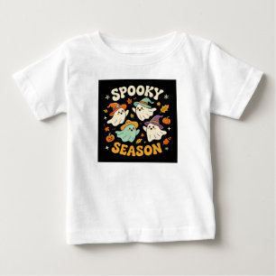 Gruselige Saison vier Geister Vintage Halloween Baby T-shirt
