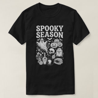 Gruselige Saison Vintage Halloween Geist Totenkopf T-Shirt
