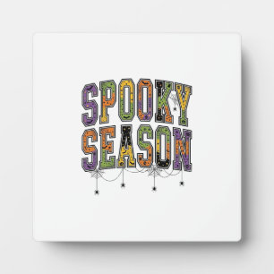 Gruselige Saison Vintage Halloween-Schrifttypograf Fotoplatte