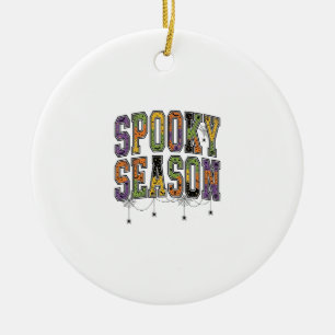 Gruselige Saison Vintage Halloween-Schrifttypograf Keramik Ornament