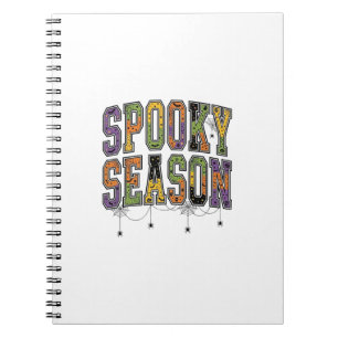 Gruselige Saison Vintage Halloween-Schrifttypograf Notizblock