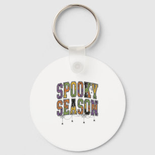 Gruselige Saison Vintage Halloween-Schrifttypograf Schlüsselanhänger