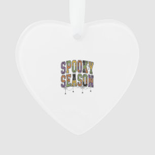 Gruselige Saison Vintage Halloween-Schriftzug Desi Ornament